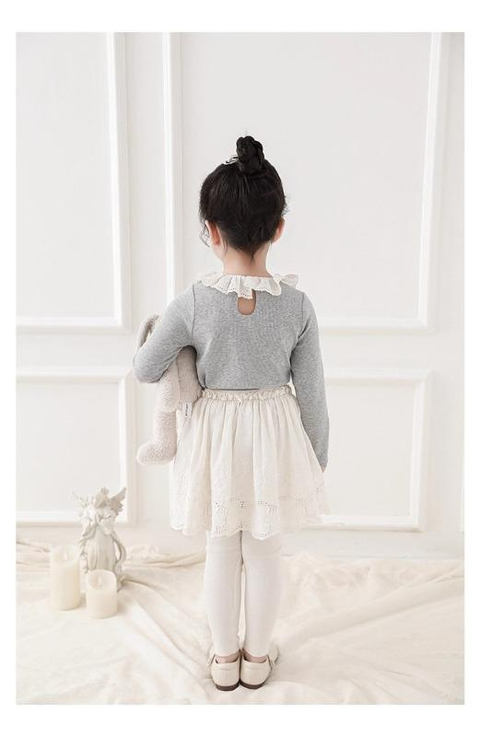 蕾絲裙假兩件長褲裙(80-140)-7