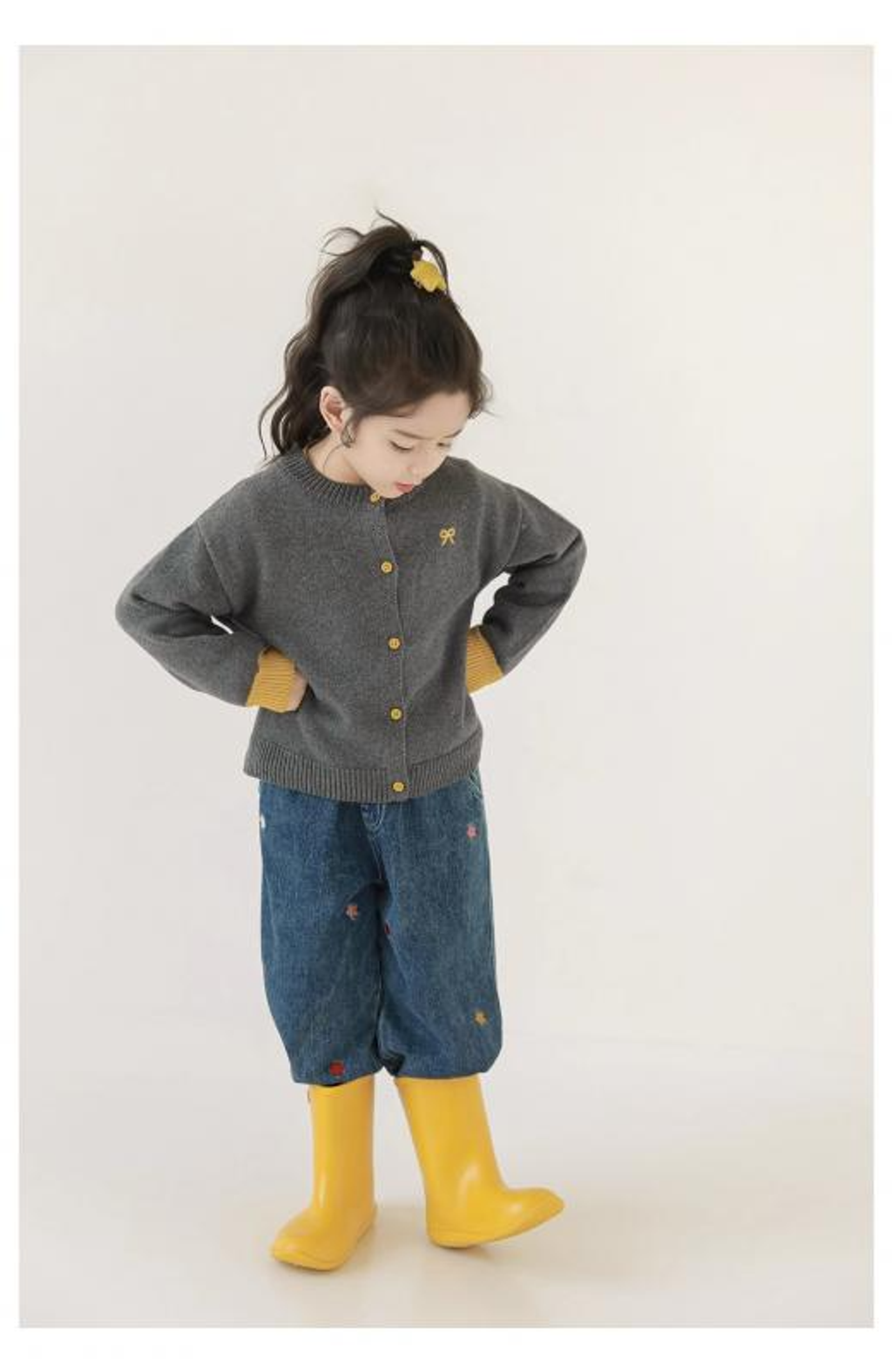 繽紛花朵刺繡寬鬆牛仔長褲_(80-140)-6