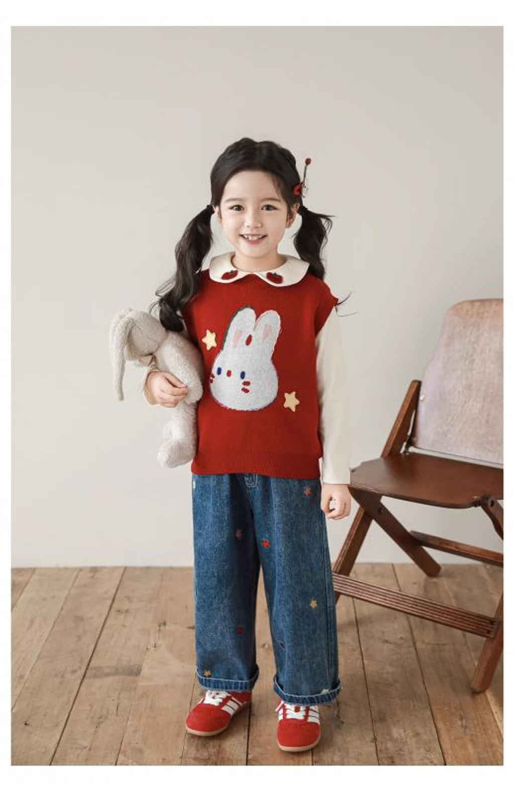 繽紛花朵刺繡寬鬆牛仔長褲_(80-140)-14