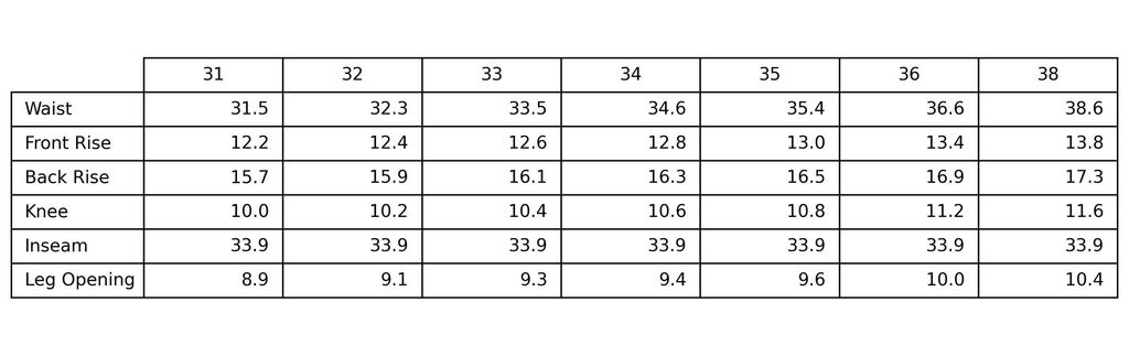 PBJ_LP1191L_Size_Chart