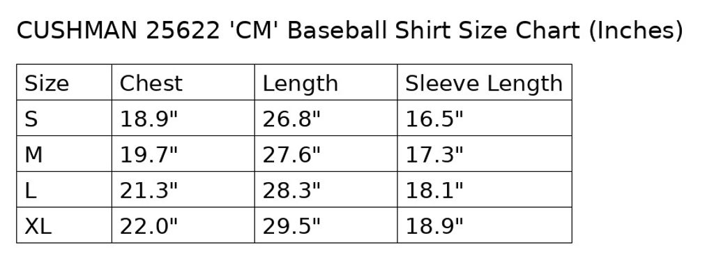 Cushman_25622_Baseball Size_Chart