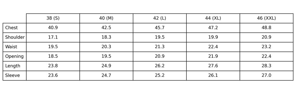 TFHFN-OJ-SD001_Size_Chart