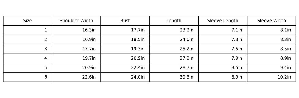 UES LogoT_size_chart