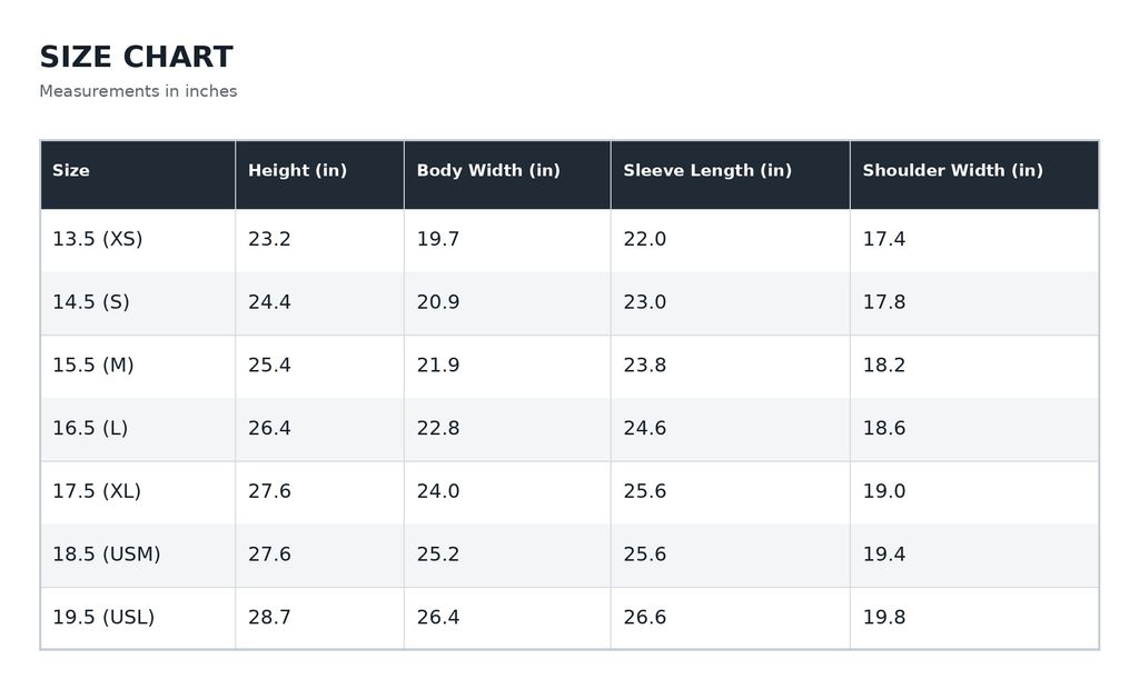 DW USNJ Navy Coverall size_chart_inches