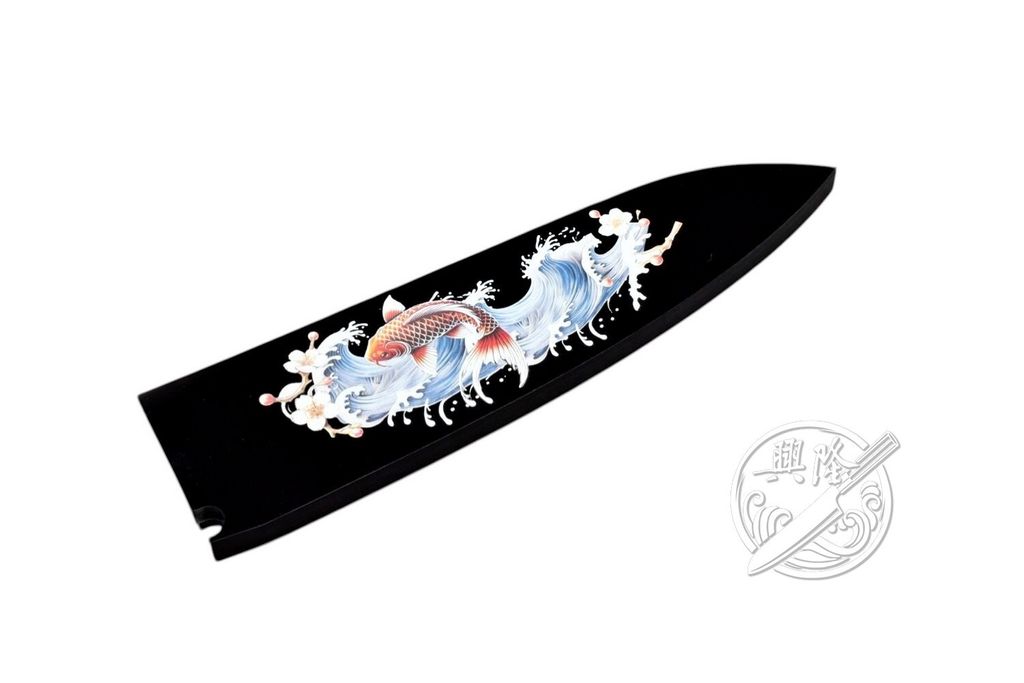 黑壓克力-白底 單魚+LOGO