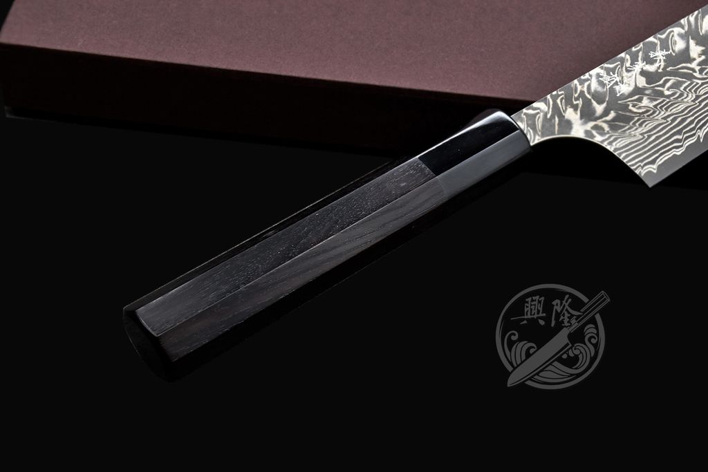 SC牛刀210mm 銀三磨き黒壇八角 SC牛刀210mm 銀三磨き黒壇八角