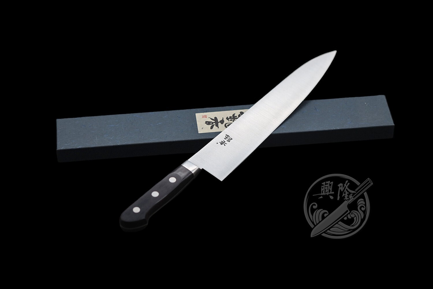 興隆刀剪行〕龍泉刃物煌黑龍SPG2 99層切付三德170mm 切付牛刀210mm QU