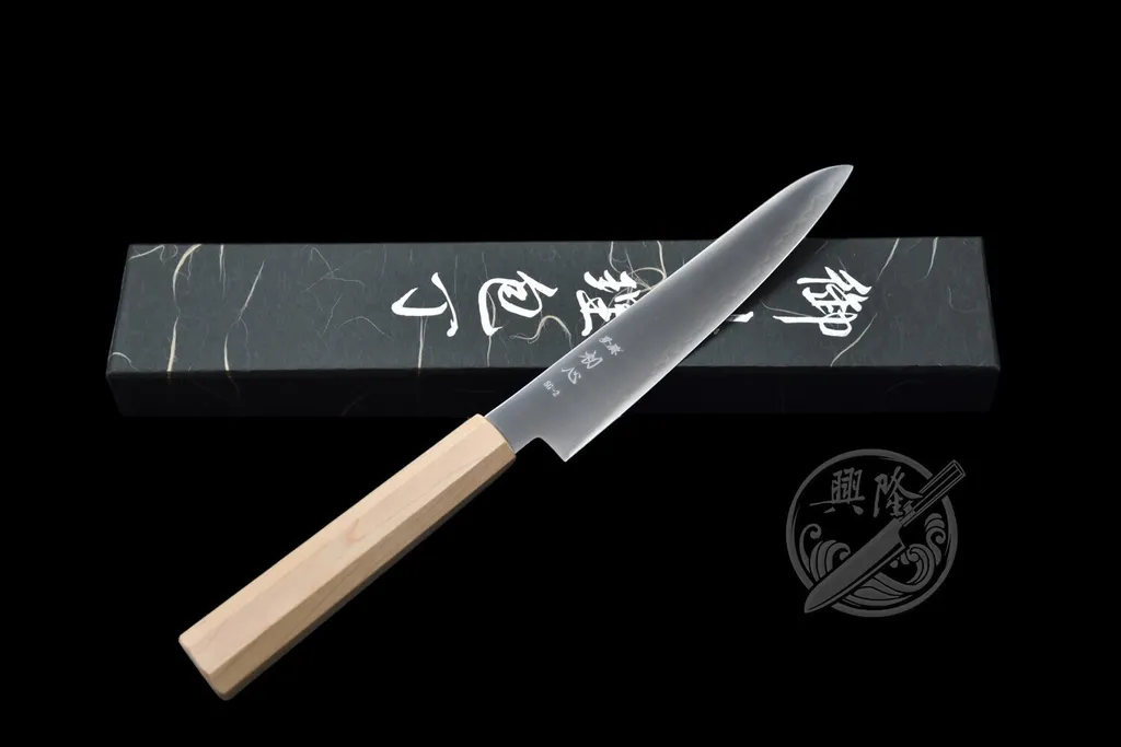 小刀150(01)一体楓木柄+LOGO