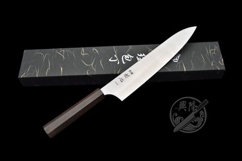MIURA 頂 三浦 牛刀 32cm ITADAKI (210/240mm 黒檀八角柄 鏡面 白紙二号 片刃牛刀 調理器具