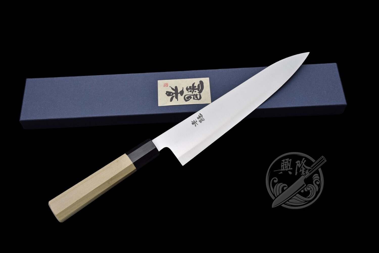 興隆刀剪行〕*芦刃物Ashihamono 銀香白二鋼和牛刀240mm .