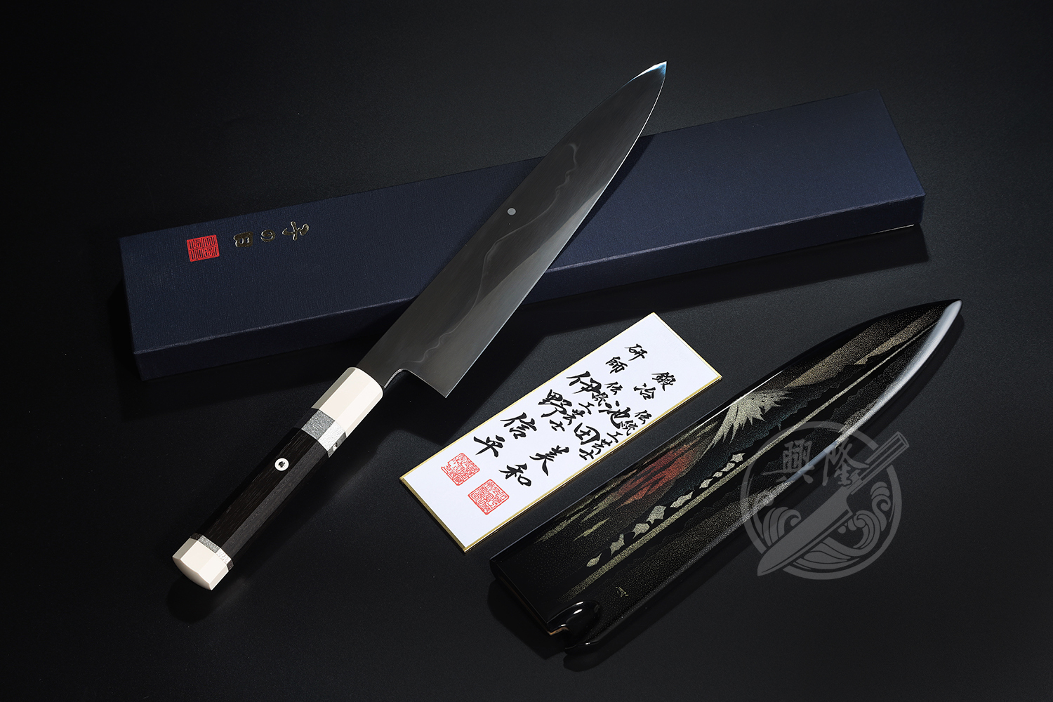 興隆刀剪行〕*藤次郎TOJIRO PRO不銹ST鐵柄大尺寸牛刀330mm/