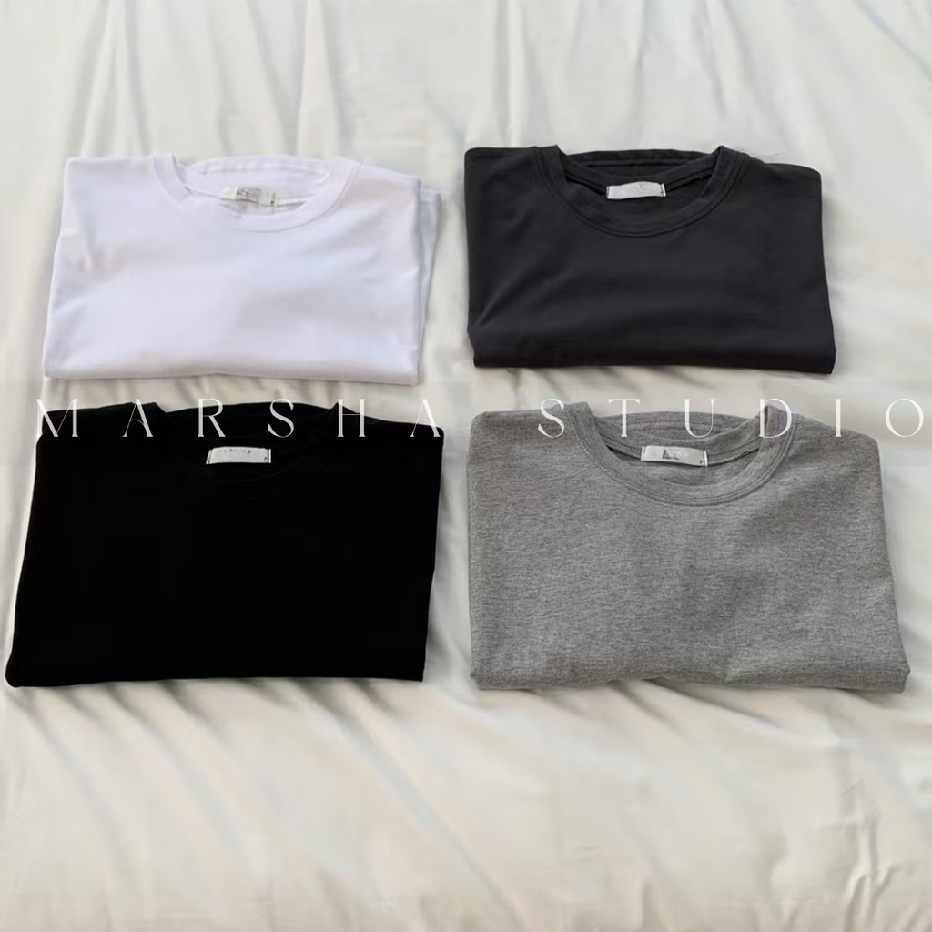 TOP｜Short_Le Som_寬落肩短版鬆短袖T恤  100% Cotton (2)