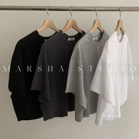 TOP｜Short_Le Som_寬落肩短版鬆短袖T恤  100% Cotton