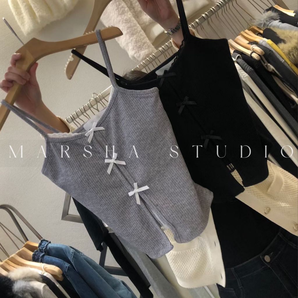 TOP｜BRATOP｜HiPTiQUE｜Ribbon Buttom Bratop Cotton (4)