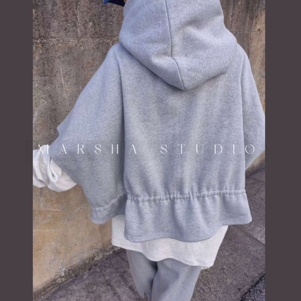 TOP｜SHORT｜Reapplace｜斗篷抽繩帽Ｔ (9)