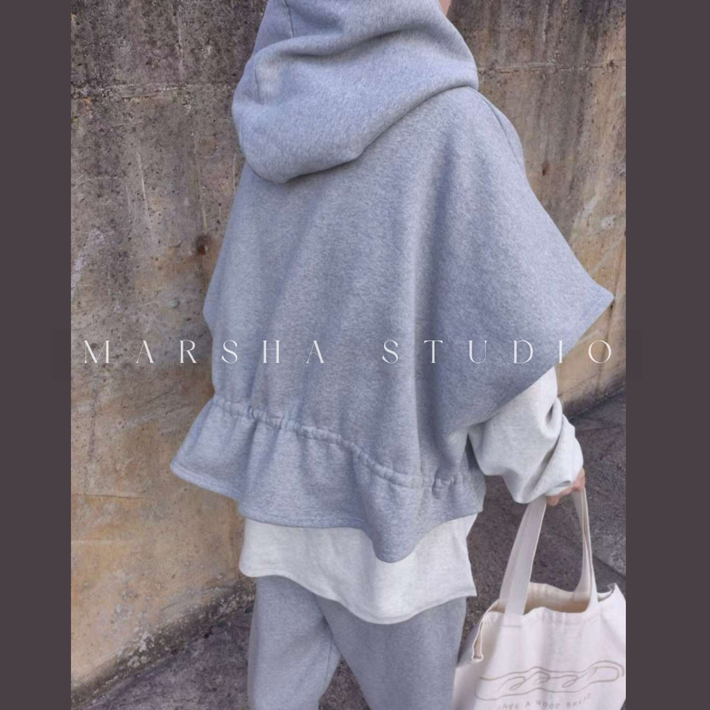 TOP｜SHORT｜Reapplace｜斗篷抽繩帽Ｔ (10)