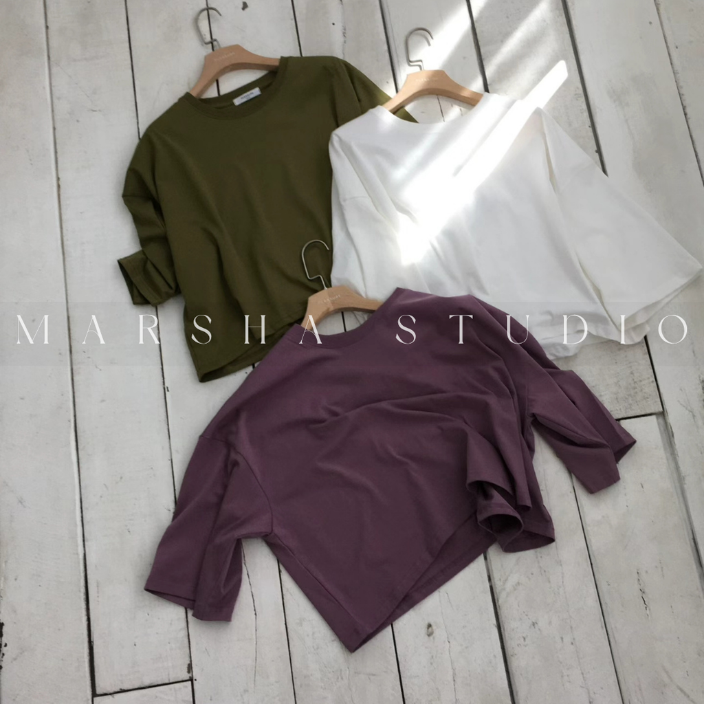 TOP｜SHORT｜Pleasure｜短版寬鬆五分袖t恤 (5)