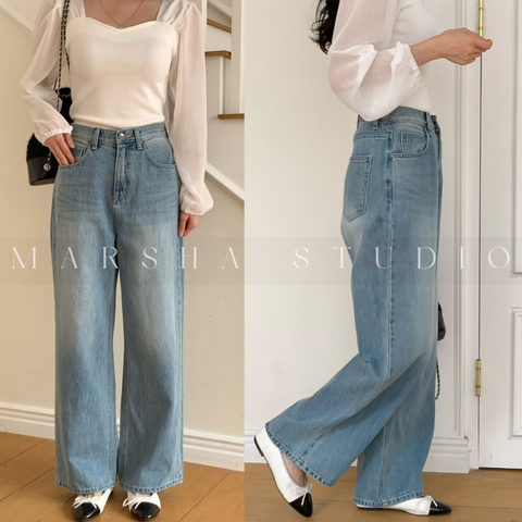 BOTTOM｜JEANS｜SELECT RENEWEL｜ST306 Wide Straight Jeans YKK