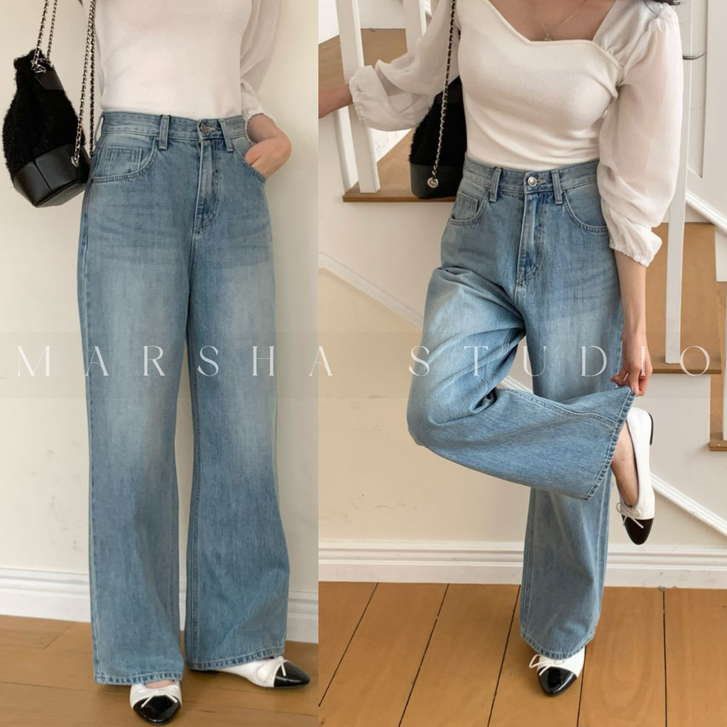 BOTTOM｜JEANS｜SELECT RENEWEL｜ST306 Wide Straight Jeans YKK (3)