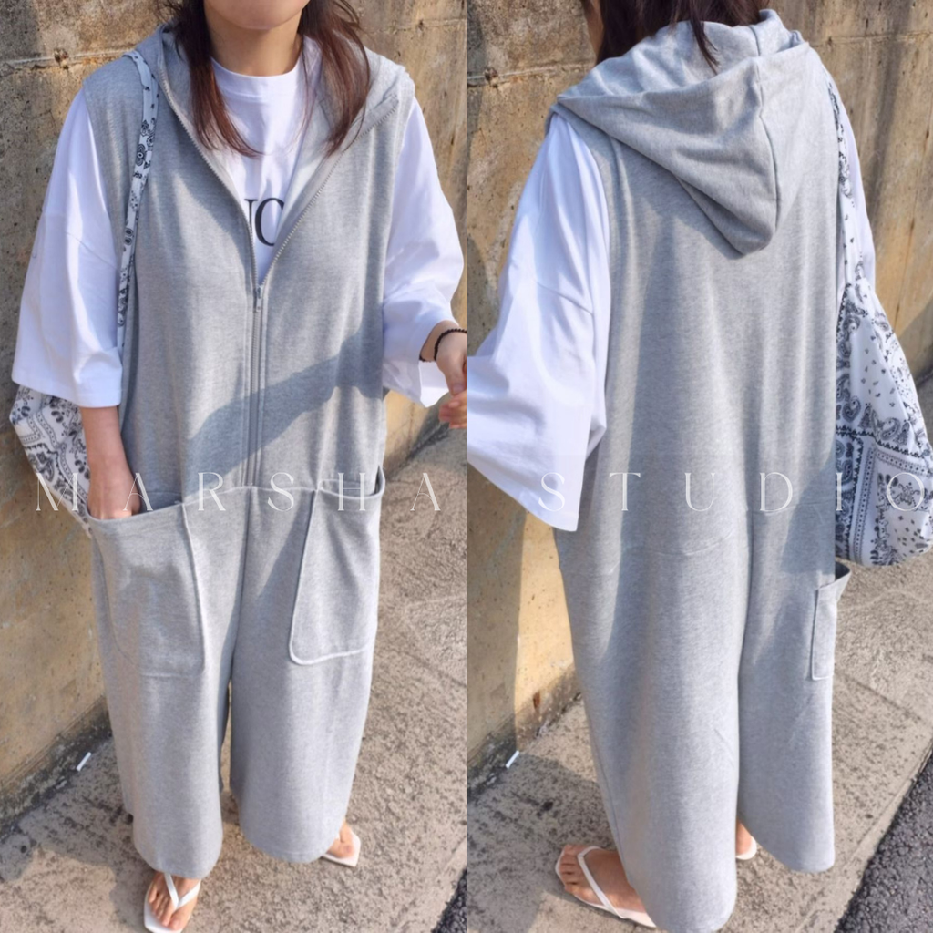 JUMPSUITS｜Reapplace｜棉質寬鬆連身褲 (2)