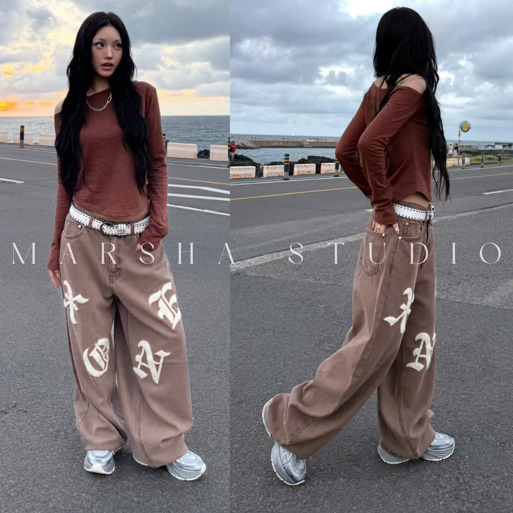 TOP｜LONG｜NUEUN｜細條紋斜肩長袖t恤 (4)