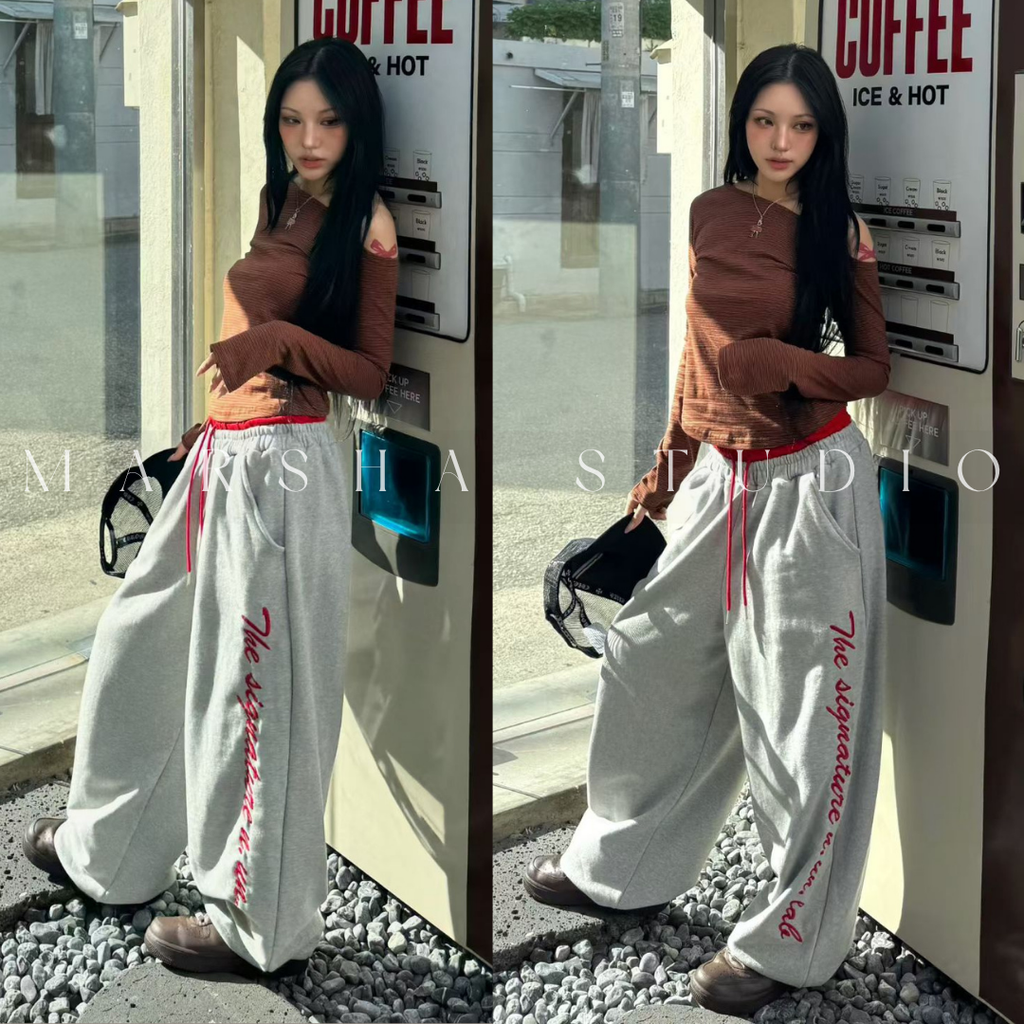 TOP｜LONG｜NUEUN｜細條紋斜肩長袖t恤 (6)