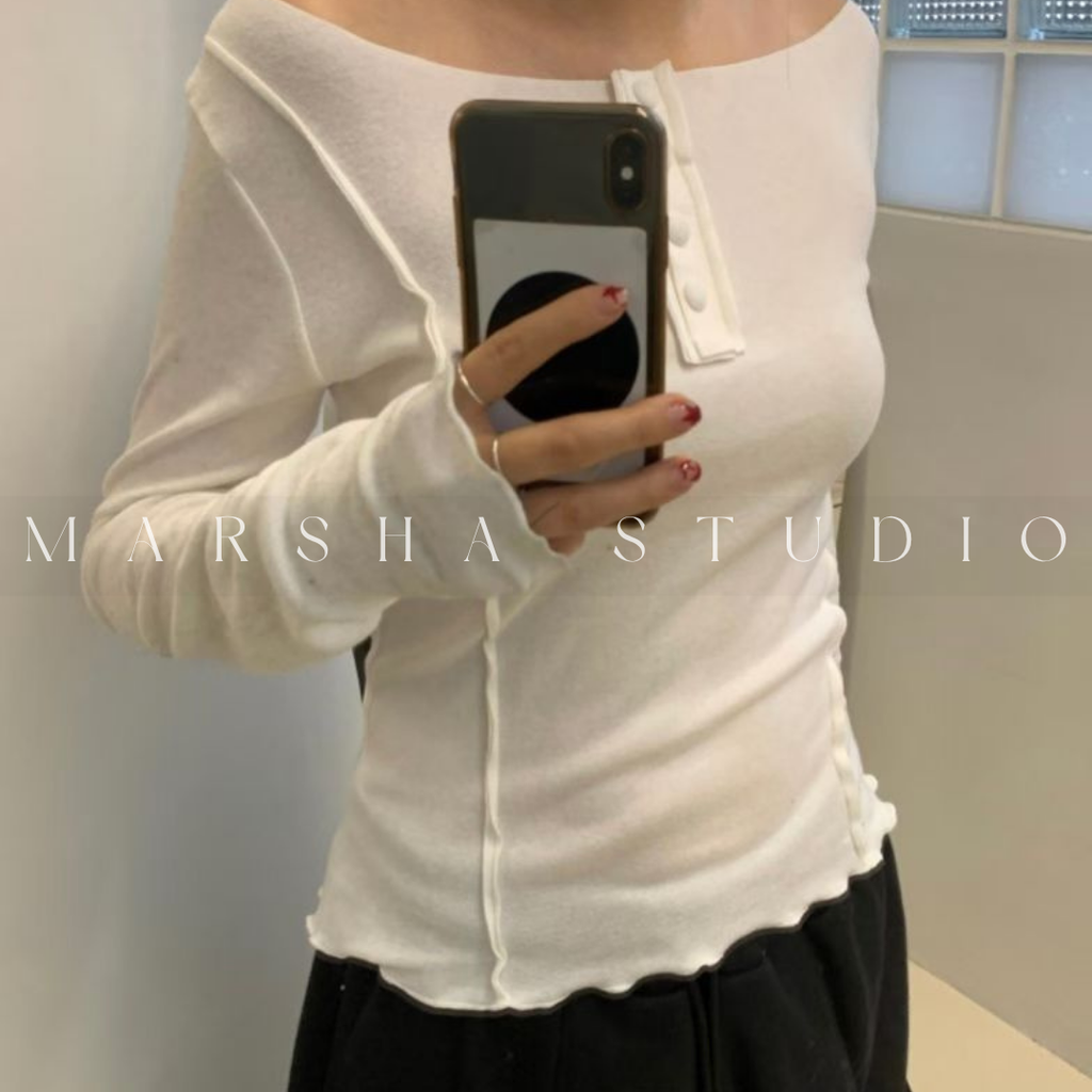 TOP｜LONG｜MINU｜前鈕扣線條長袖上衣 (20)