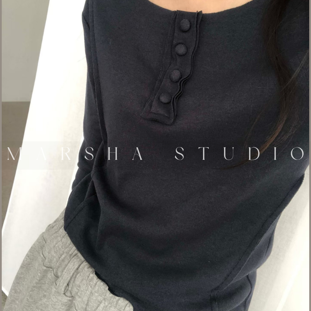 TOP｜LONG｜MINU｜前鈕扣線條長袖上衣 (7)