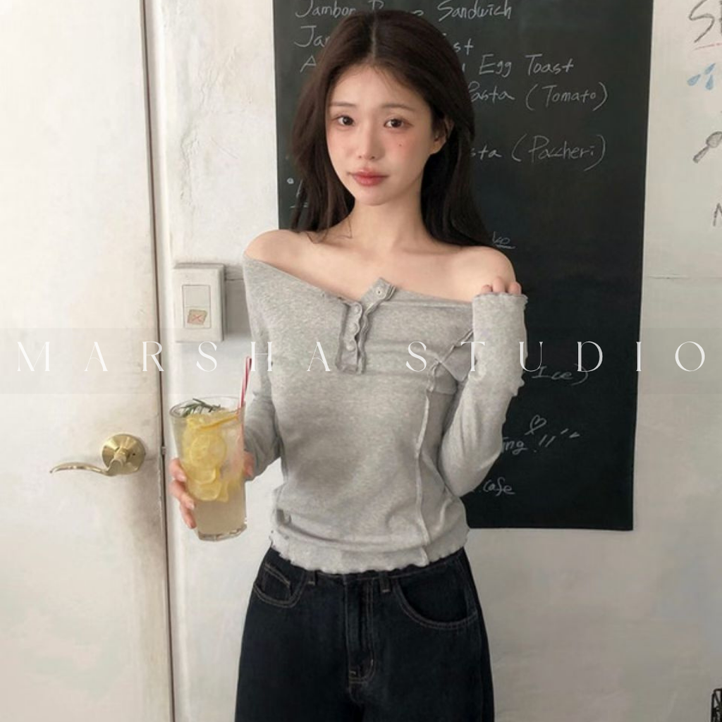 TOP｜LONG｜MINU｜前鈕扣線條長袖上衣 (11)