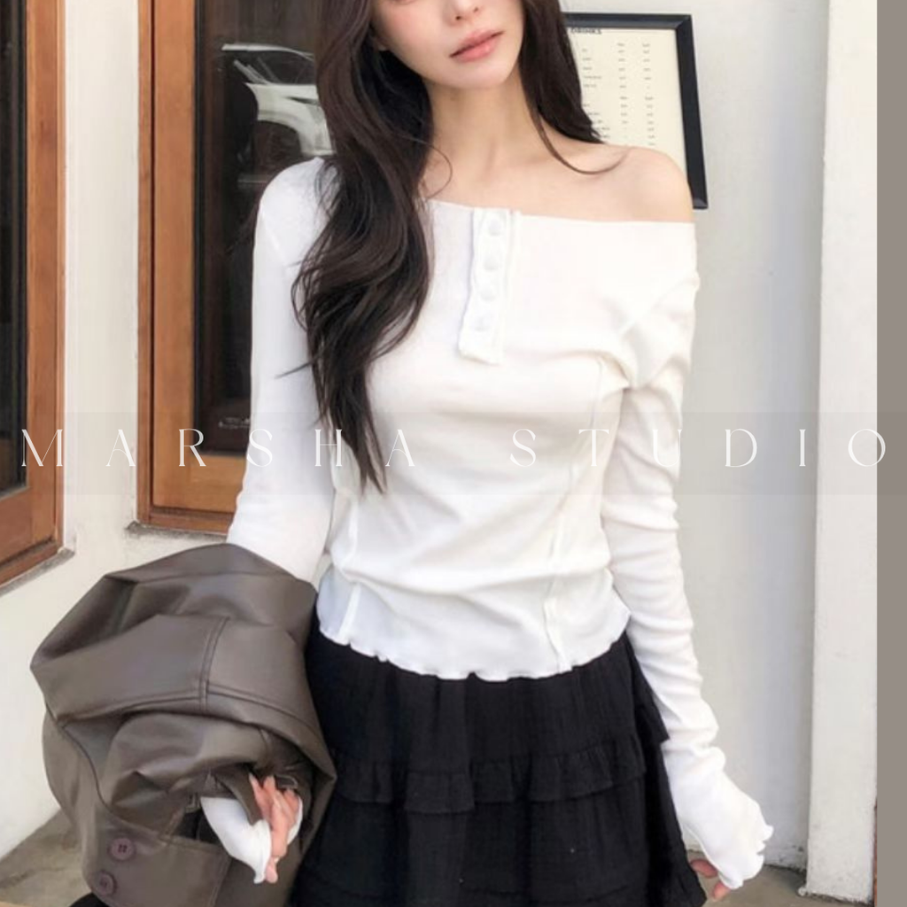 TOP｜LONG｜MINU｜前鈕扣線條長袖上衣 (16)