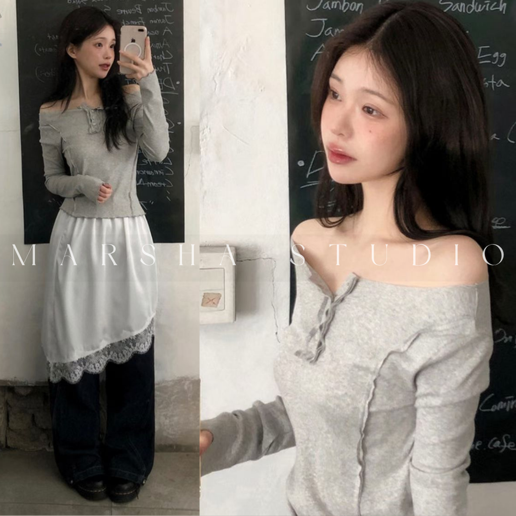 TOP｜LONG｜MINU｜前鈕扣線條長袖上衣 (9)