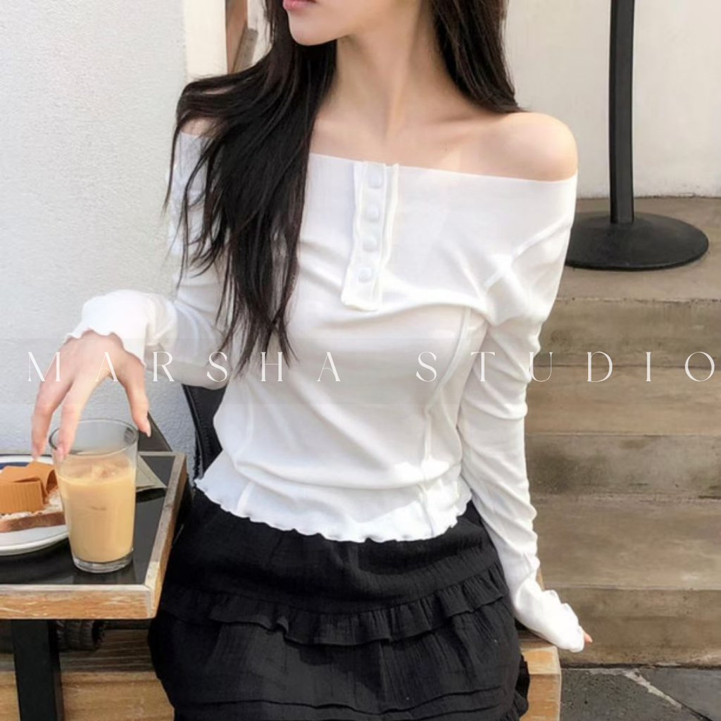 TOP｜LONG｜MINU｜前鈕扣線條長袖上衣 (15)