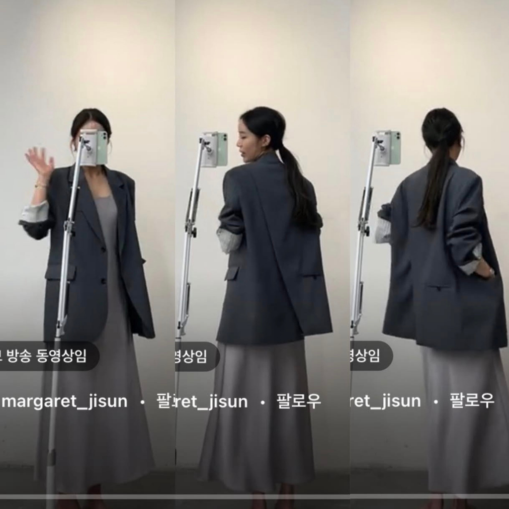 ❮韓國❯6CK03俐落後開衩設計寬鬆西裝外套｜通勤百搭21