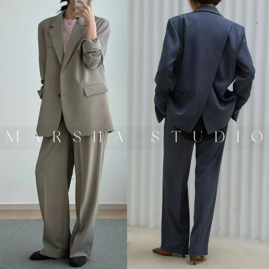 ❮韓國❯6CK03俐落後開衩設計寬鬆西裝外套｜通勤百搭6