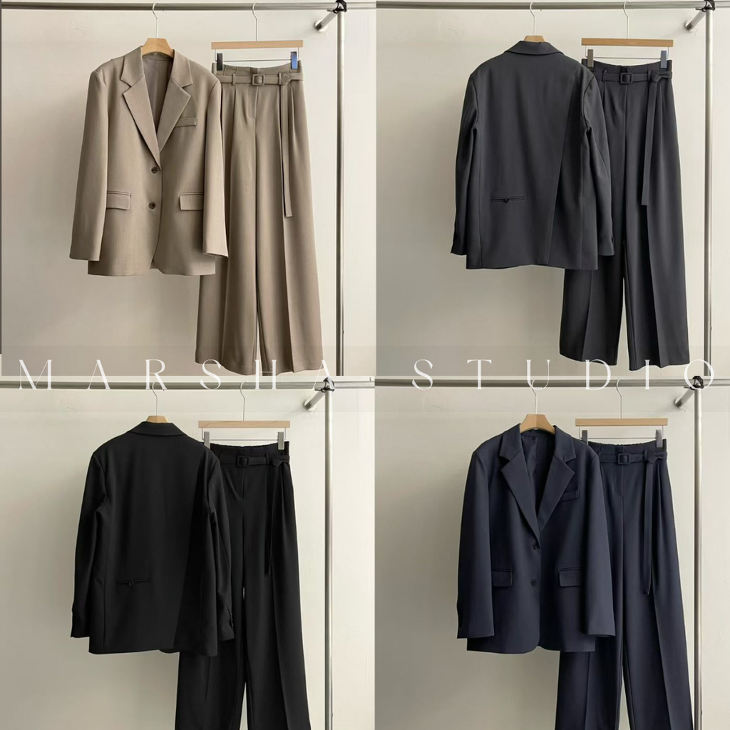 ❮韓國❯6CK03俐落後開衩設計寬鬆西裝外套｜通勤百搭0