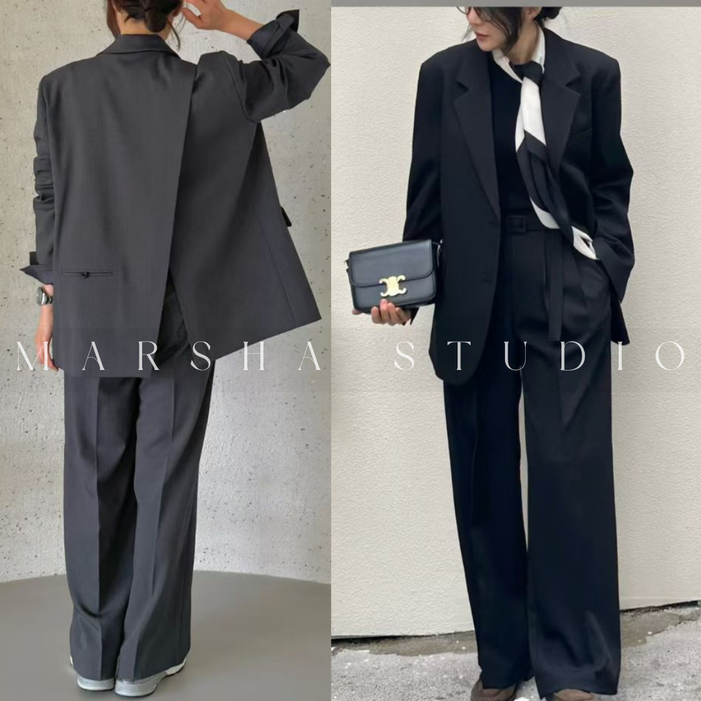 ❮韓國❯6CK03俐落後開衩設計寬鬆西裝外套｜通勤百搭2