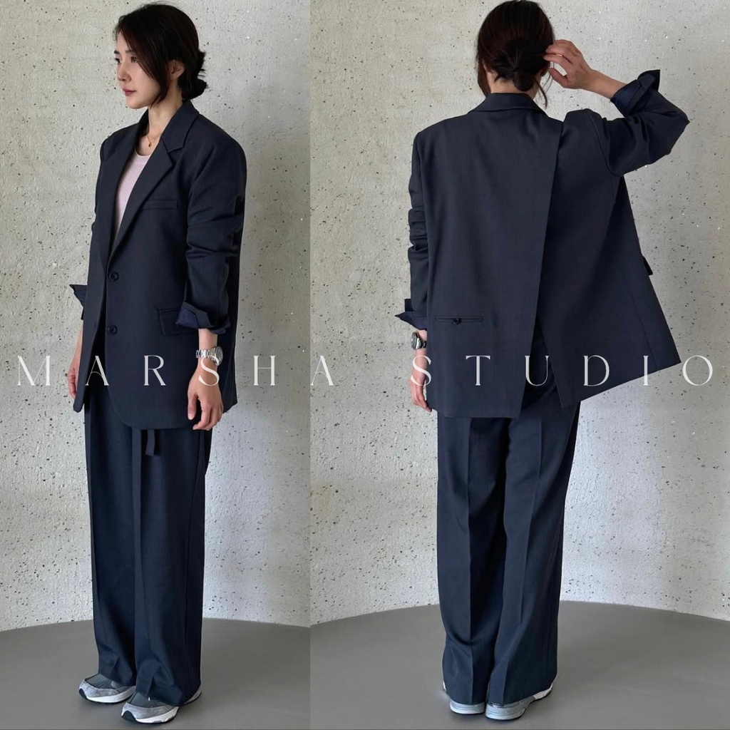 ❮韓國❯6CK03俐落後開衩設計寬鬆西裝外套｜通勤百搭15