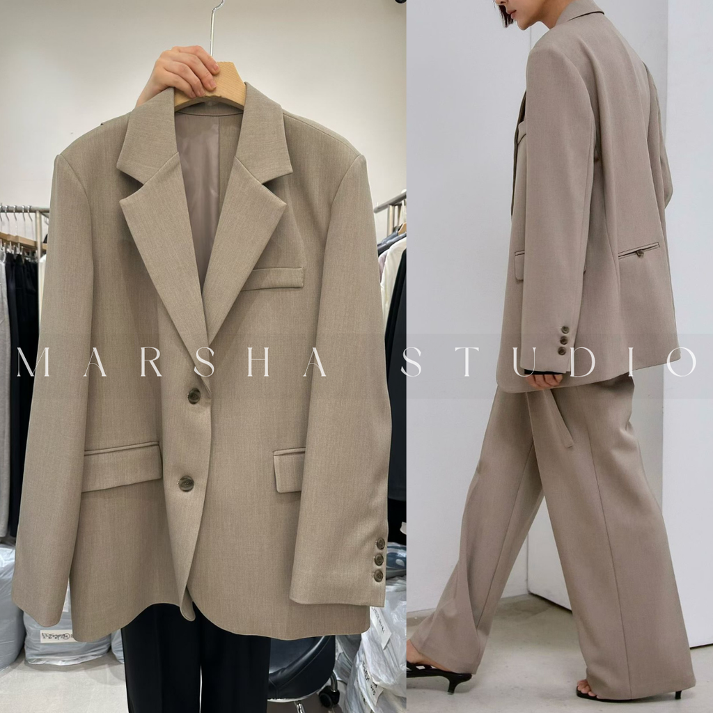 ❮韓國❯6CK03俐落後開衩設計寬鬆西裝外套｜通勤百搭5