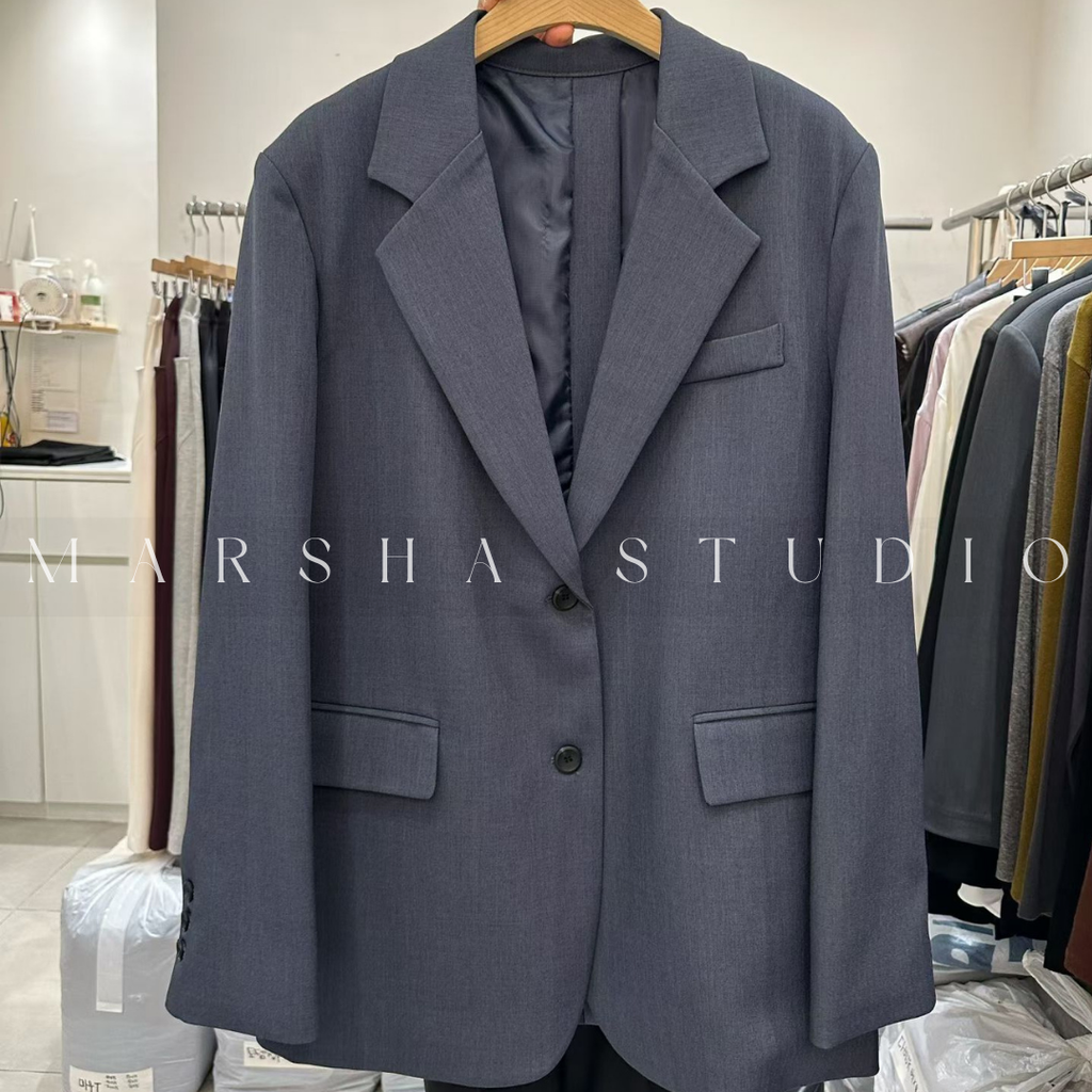 ❮韓國❯6CK03俐落後開衩設計寬鬆西裝外套｜通勤百搭4