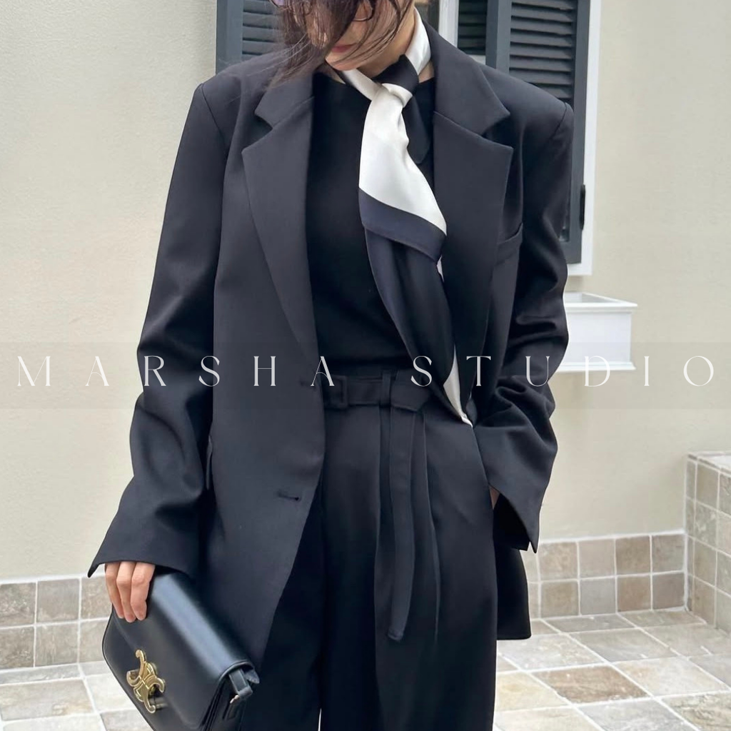 ❮韓國❯6CK03俐落後開衩設計寬鬆西裝外套｜通勤百搭9