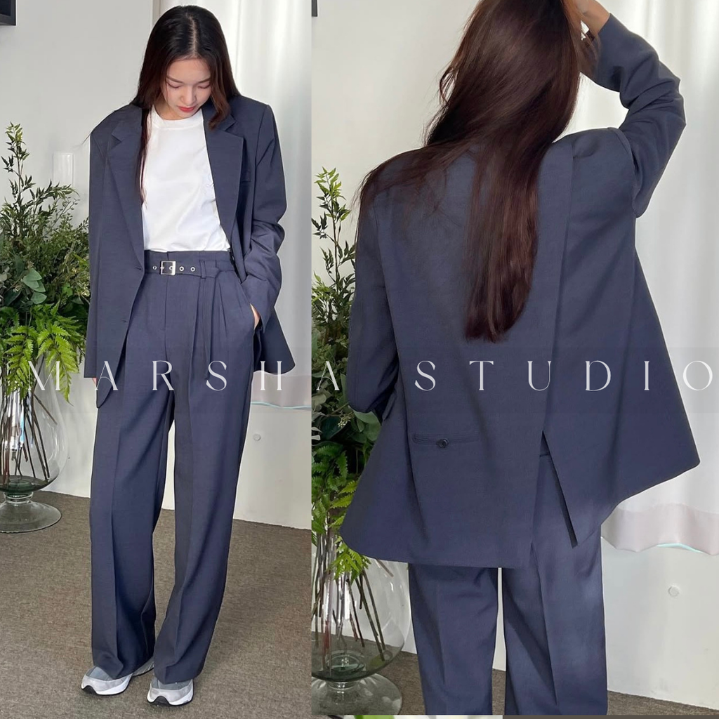 ❮韓國❯6CK03俐落後開衩設計寬鬆西裝外套｜通勤百搭20