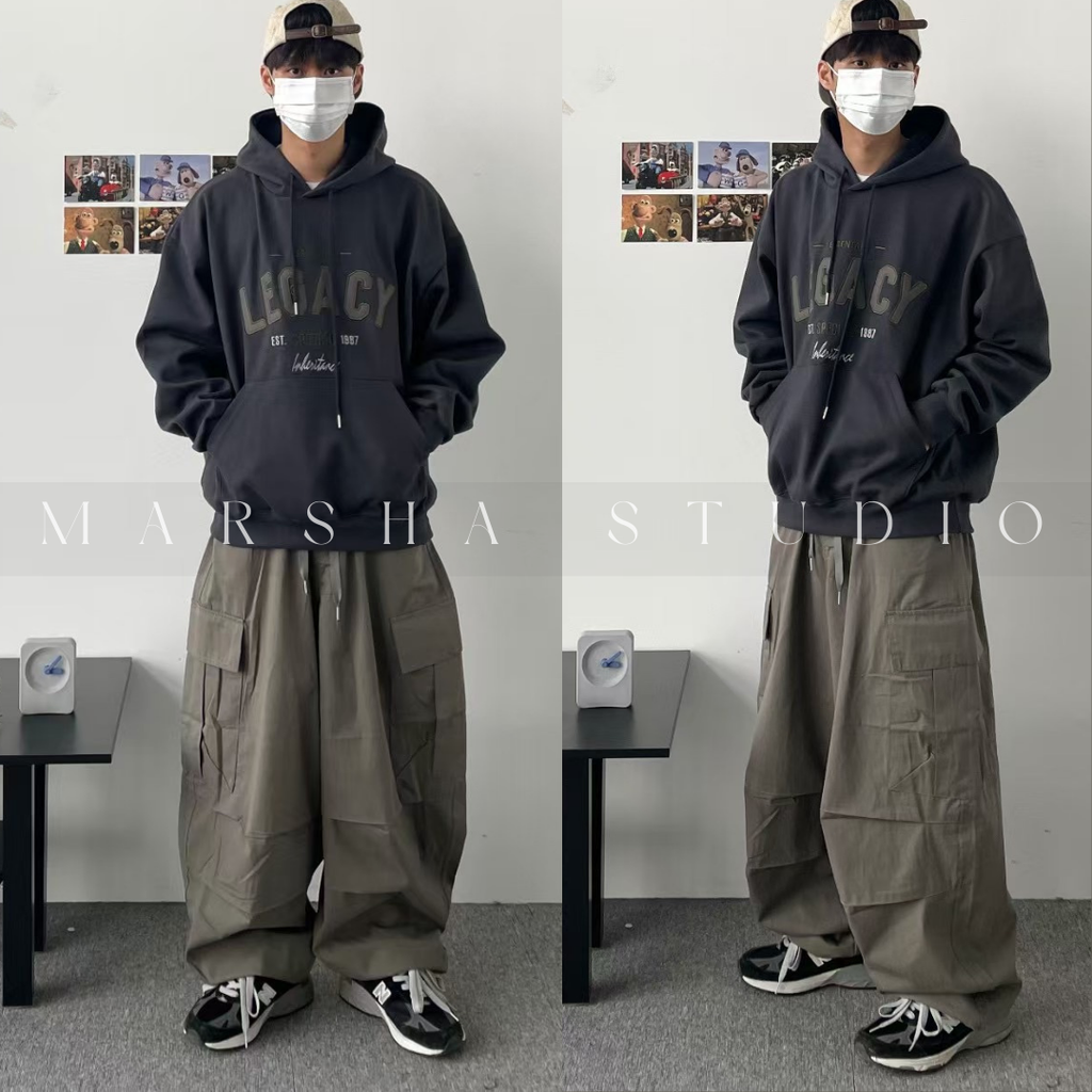❮韓國❯5GK05_帥氣工裝束口寬褲氣球褲|Unisex|棉 100% (13)