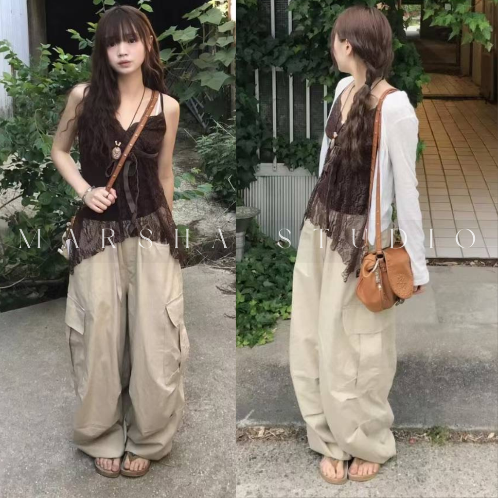 ❮韓國❯5GK05_帥氣工裝束口寬褲氣球褲|Unisex|棉 100% (4)