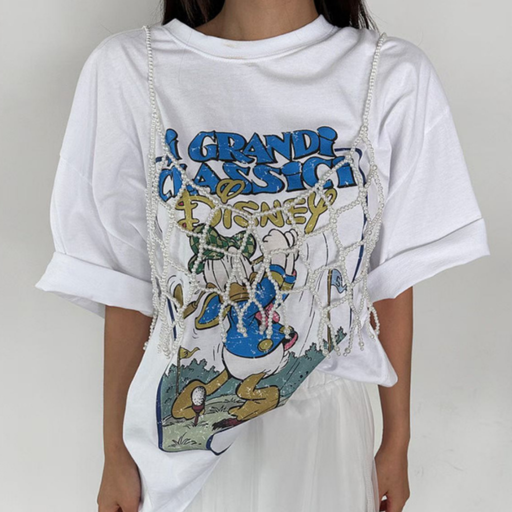 ❮韓國❯6AK20日系珍珠編織網狀細肩帶外罩背心 (13)