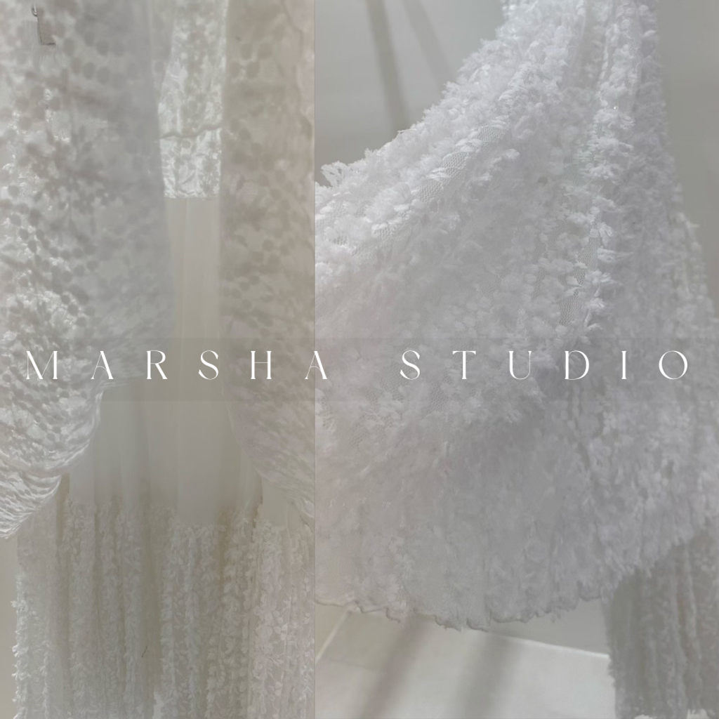 ❮韓國❯6AK09浪漫層次立體爆米花蕾絲蛋糕長裙 (11)