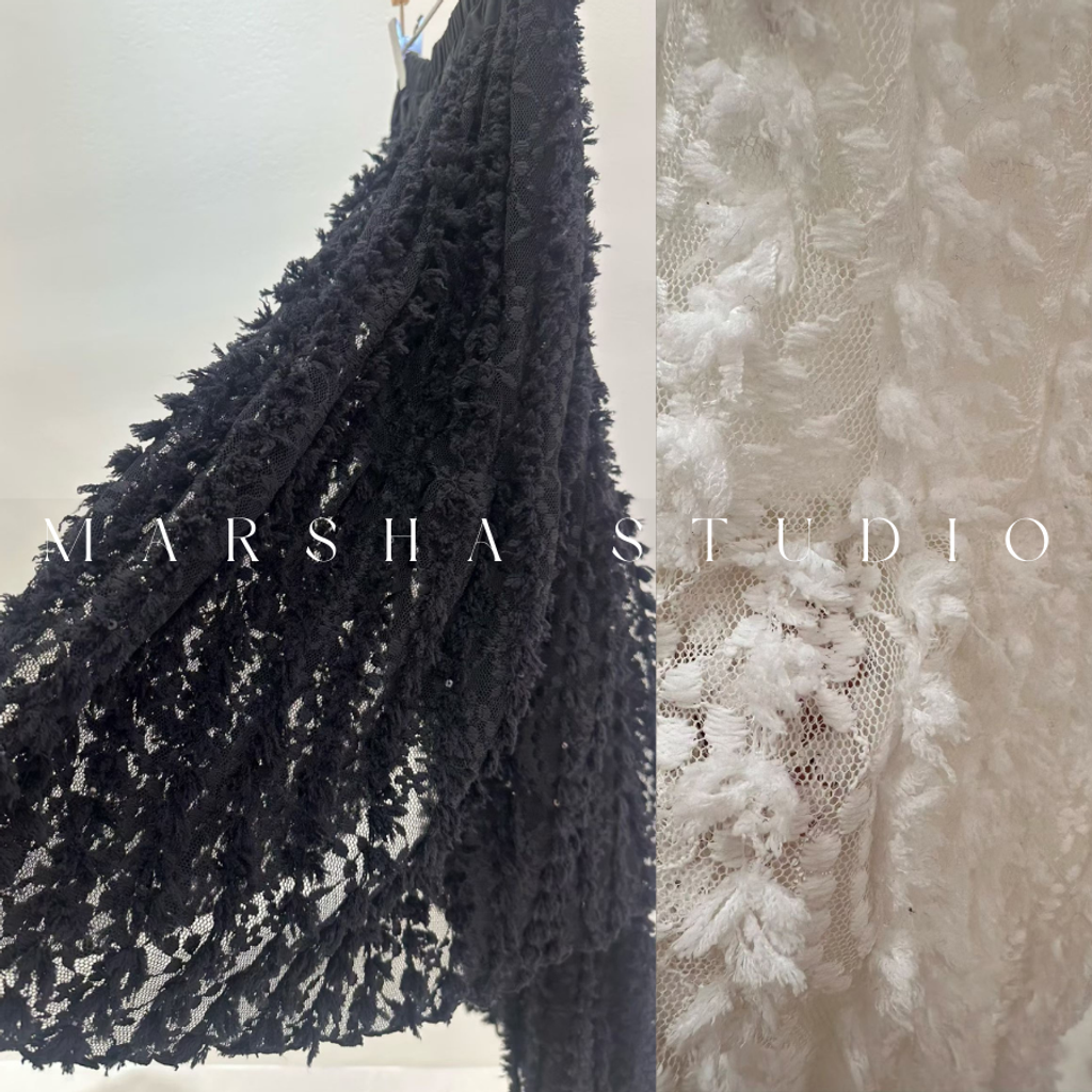 ❮韓國❯6AK09浪漫層次立體爆米花蕾絲蛋糕長裙 (10)