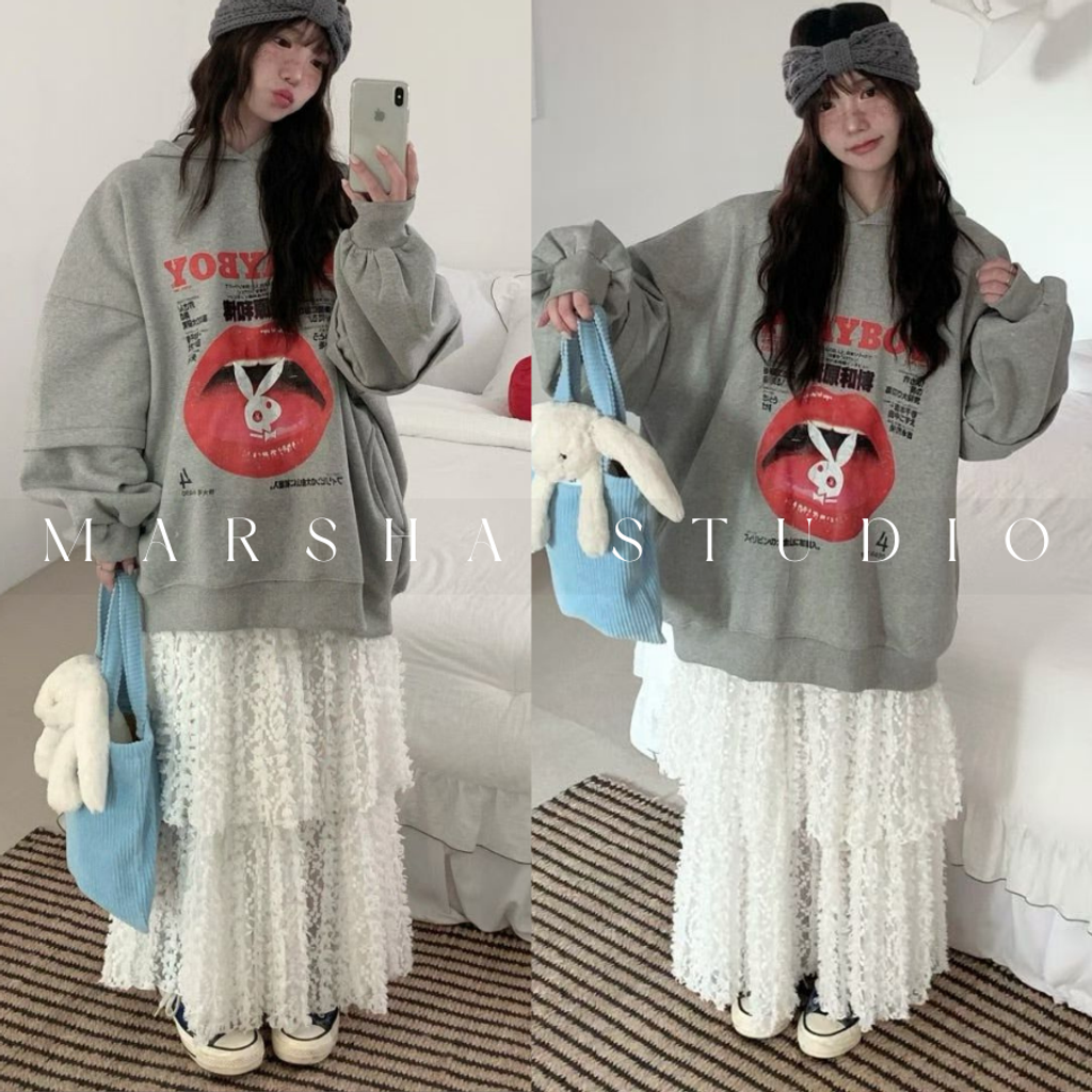 ❮韓國❯6AK09浪漫層次立體爆米花蕾絲蛋糕長裙 (12)