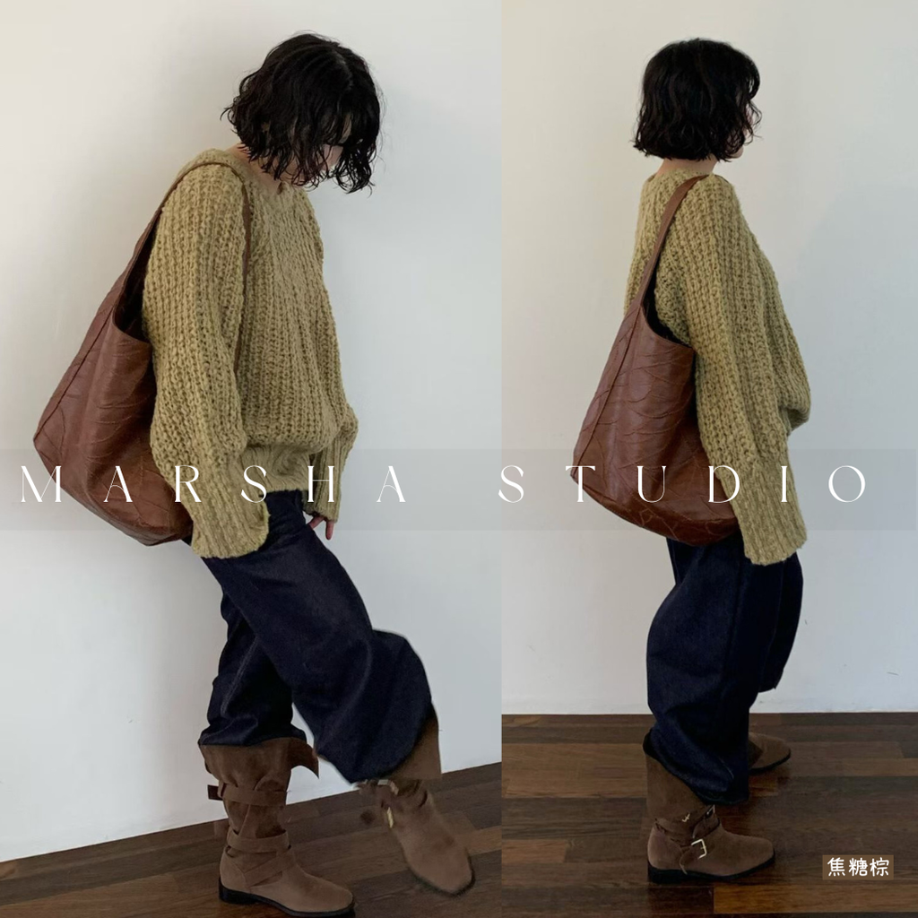 ❮韓國❯6AKB01正韓質感壓紋軟皮托特包_15