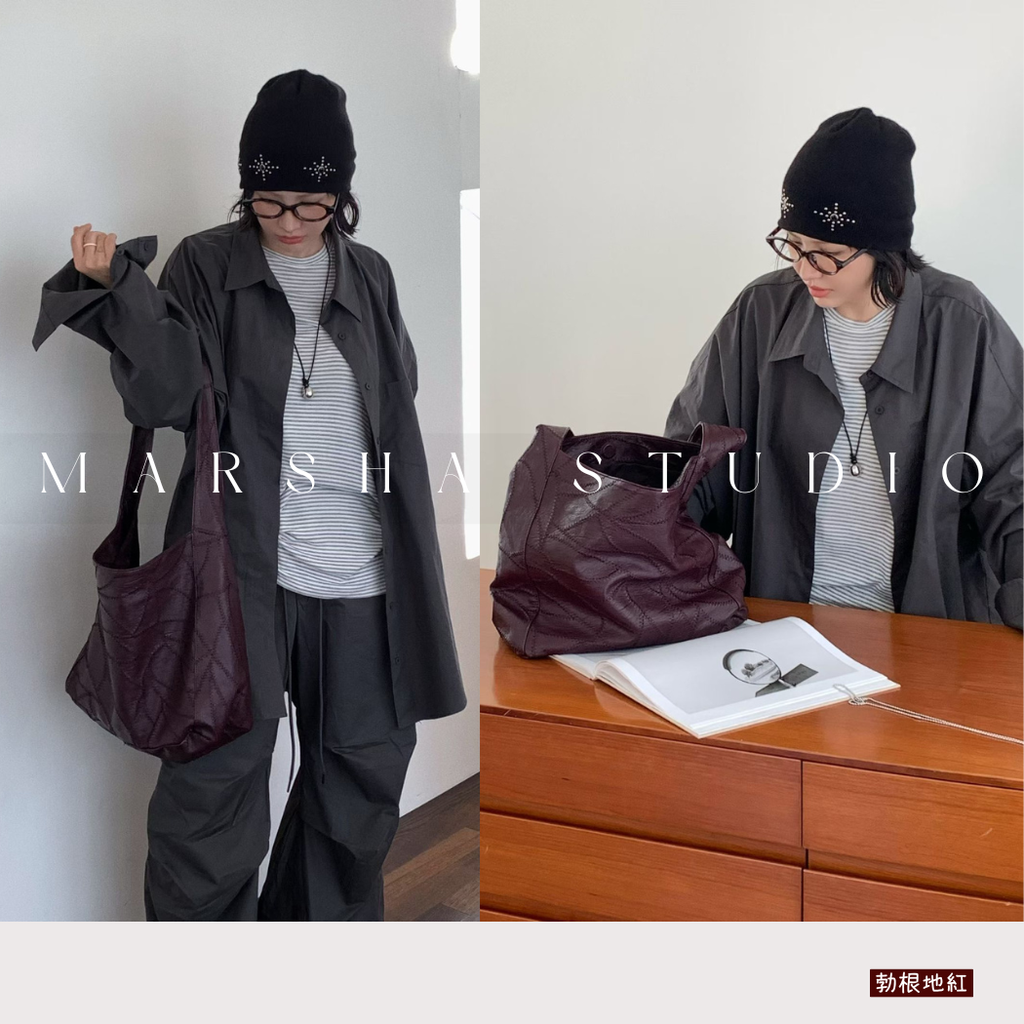 ❮韓國❯6AKB01正韓質感壓紋軟皮托特包_5