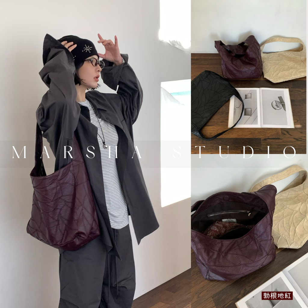 ❮韓國❯6AKB01正韓質感壓紋軟皮托特包_4